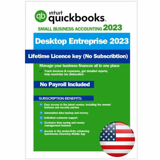 QuickBooks Desktop Pro 2023 Enterprise Accountant US Key (Lifetime/1 User)